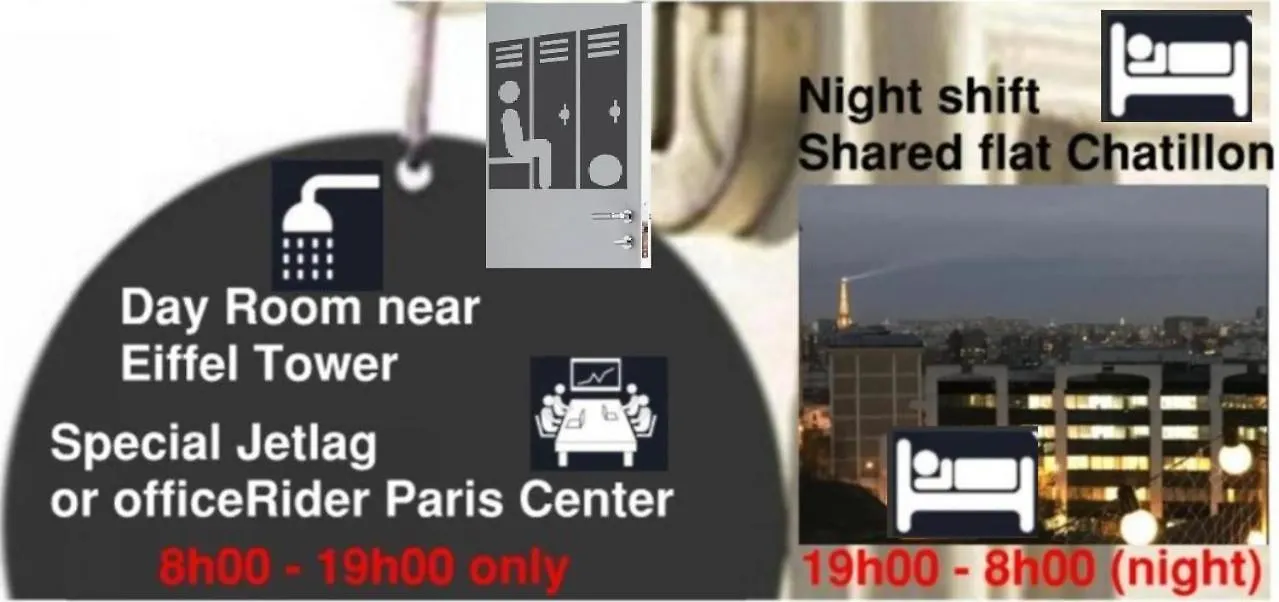 Ubytování v soukromí Eiffel Citea Dayroom Espace Paris Sans Nuitee Et Chambre Partagee Chatillon Nuitee -- Repos Journee Ou Espace Travail 8-19H Proche Tour Eiffel Ou Usage Bureau A L'Heure En Journee -- Nuitee Chatillon Avenue Paříž